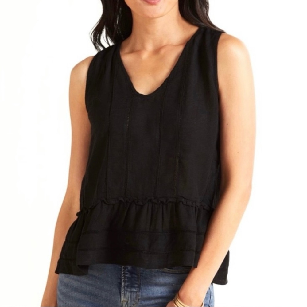 RAILS BLACK SLEEVELESS TOP - Picture 1 of 8